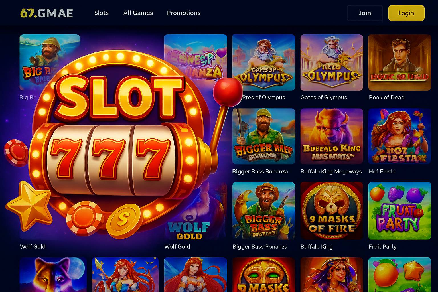 Jogos de Slot no Casino Online 67.GMAE