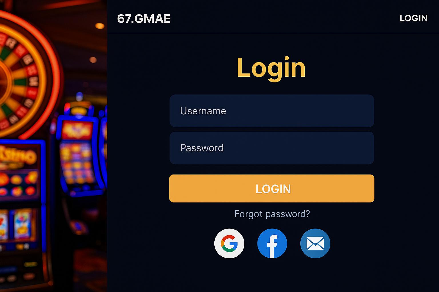 Login no Cassino 67.GMAE